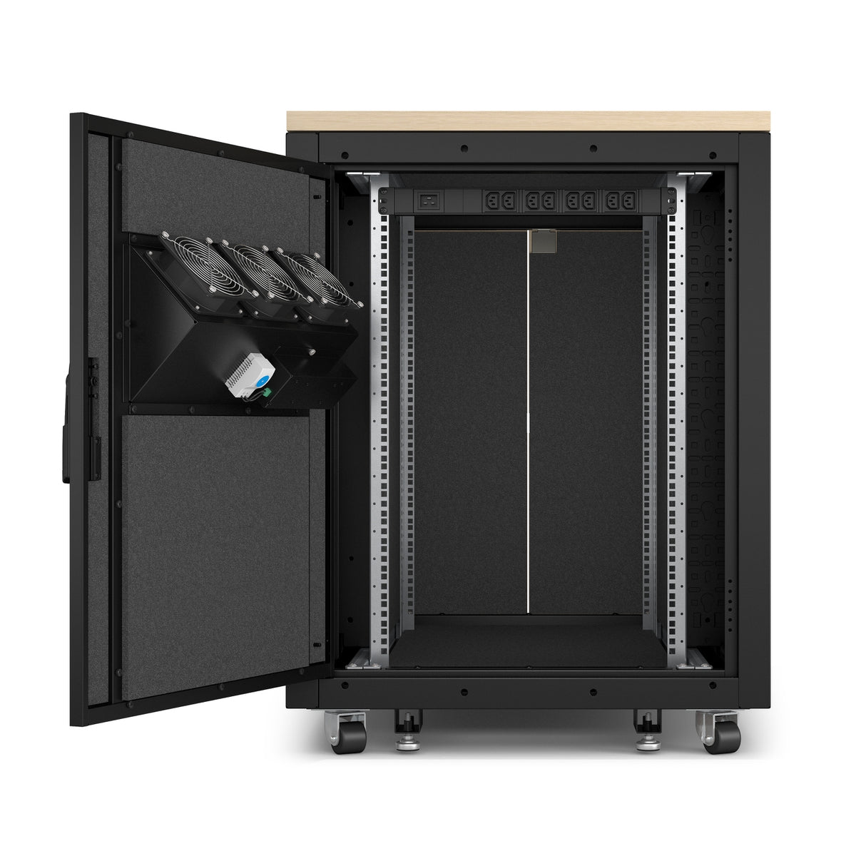 APC NetShelter - Rack informatique insonorisé - 17U - Finition Erable