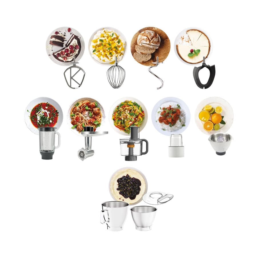 Kenwood Titanium Chef Baker XL Silver KVL85.704SI robot de cuisine 1200 W 7 L Argent Balances intégrées