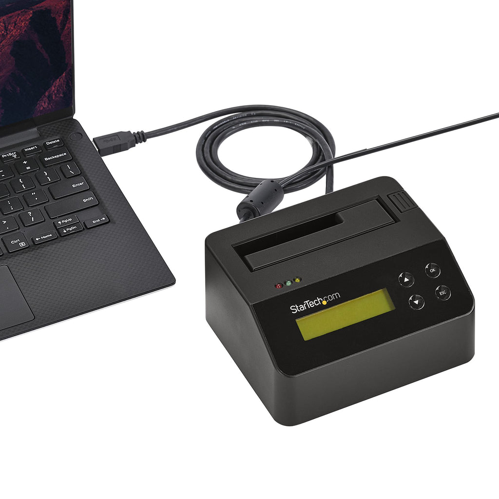 StarTech.com Effaceur de Disque Dur Baie Unique USB 3.0 vers SATA II, 9 Modes d'Effacement, Écran LCD, Conforme TAA