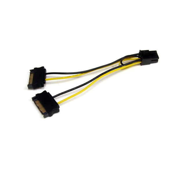 StarTech.com Câble Adaptateur d'Alimentation SATA vers PCI Express 6 Broches, 15 cm