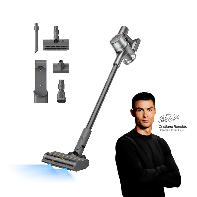 Dreame R20 Aspirateur-balai 2 en 1, Sac à poussière 0,6 L, 570 W, 2,9 Ah, Noir