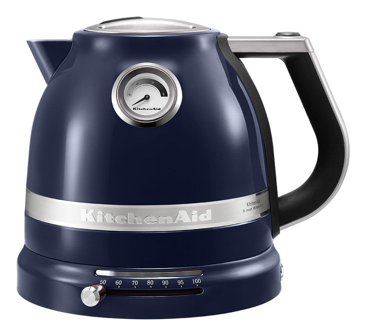 KitchenAid 5KEK1522EIB Bouilloire Électrique 1,5 L 2400 W, Acier Inoxydable, Noir et Bleu