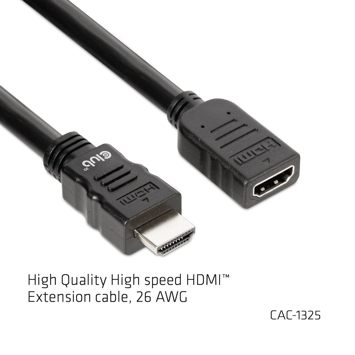 CLUB3D CAC-1325 Câble HDMI 2.0 Mâle vers Femelle, 5 m, Noir