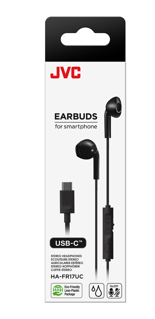 JVC HA-FR17UC Casques Avec fil Ecouteurs Appels/Musique USB Type-C Noir