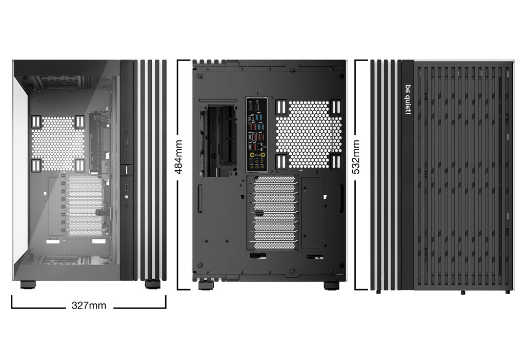 be quiet! Light Base 900 DX Noir | Boîtier PC ARGB vitré, Mini ITX / Micro ATX / ATX / E-ATX / XL-ATX