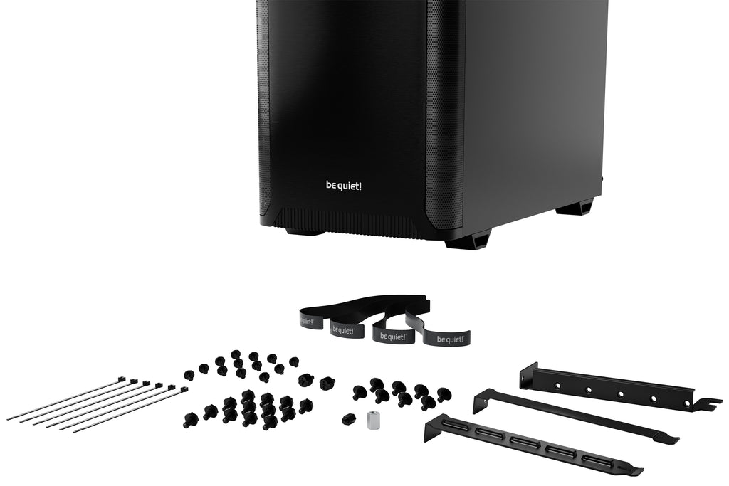 be quiet! Pure Base 501 Noir, Boîtier PC Midi Tower, Mini ATX / Micro ATX / ATX, 2 ventilateurs Pure Wings 3 140 mm PWM