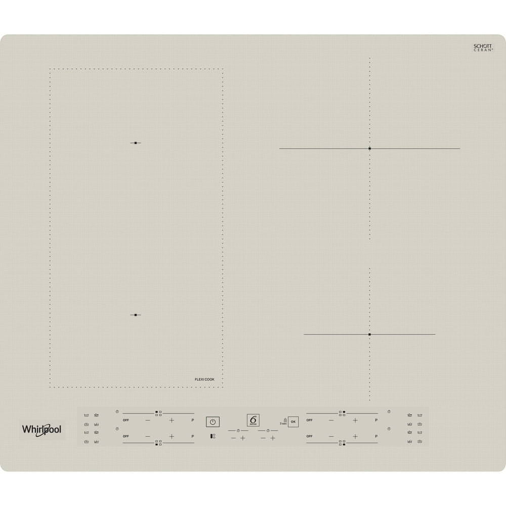 Whirlpool WLB6860NE/S Argent Intégré Plaque avec zone à induction 4 zone(s)