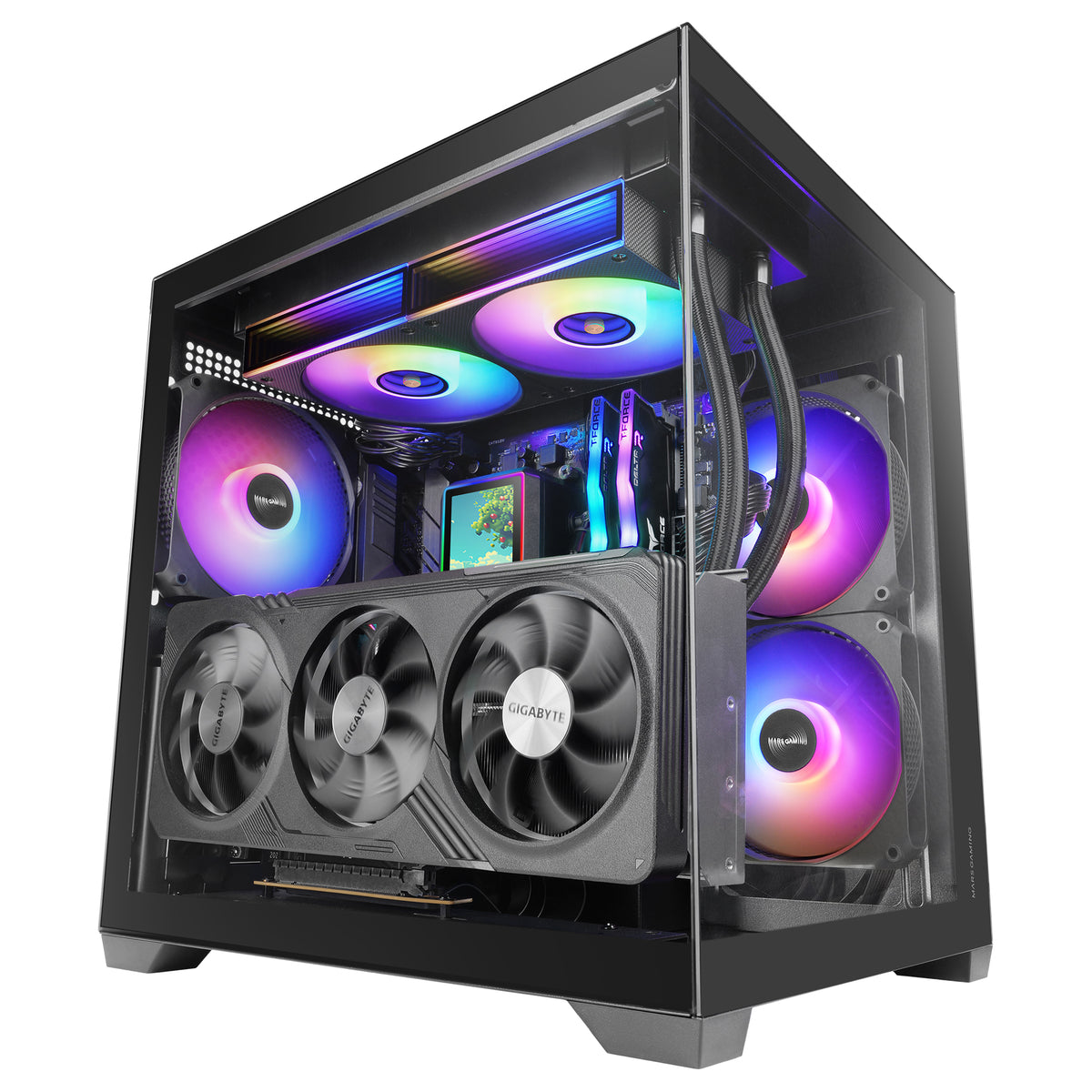 Mars Gaming MCVIEW3 unité centrale Mini Tower Noir - vue 2