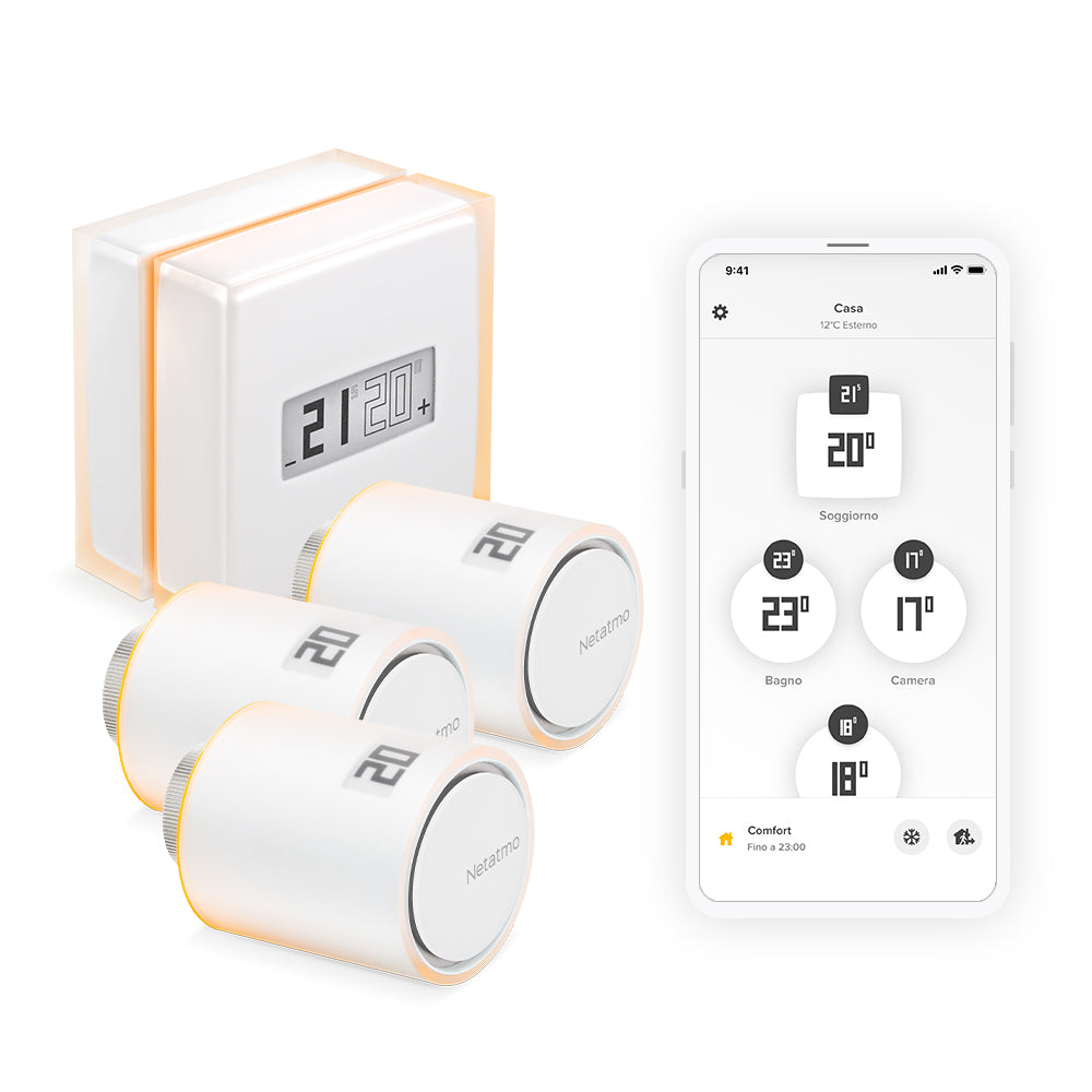 Netatmo NBU-NTH-NAV thermostat RF Transparent, Blanc