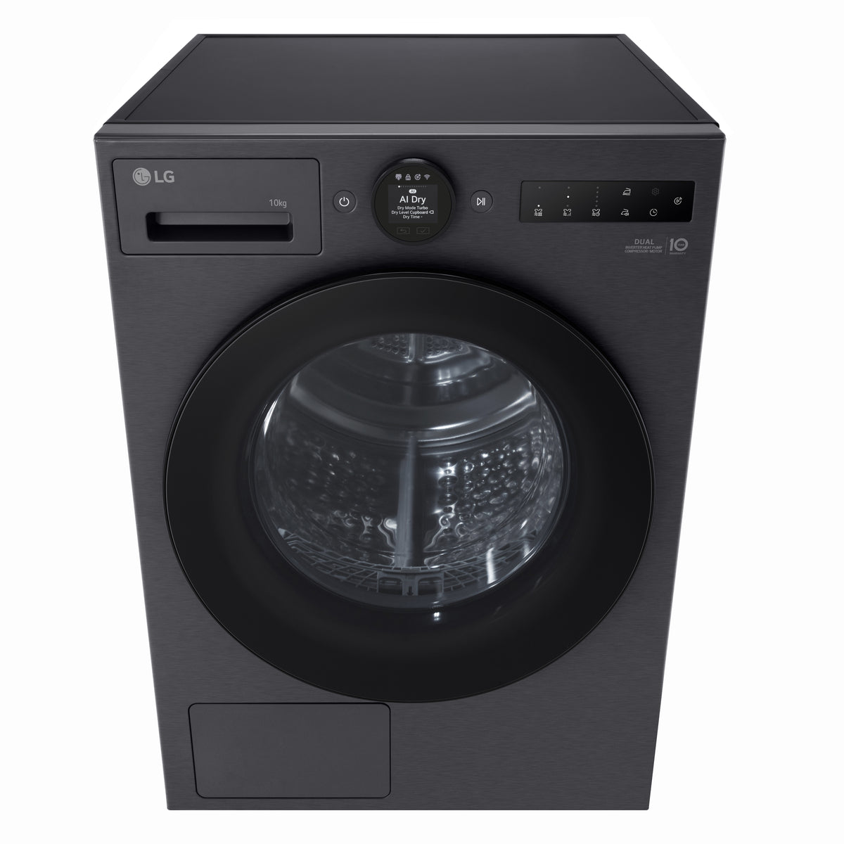 LG RHX7010TBB sèche-linge Pose libre Charge avant 10 kg Noir