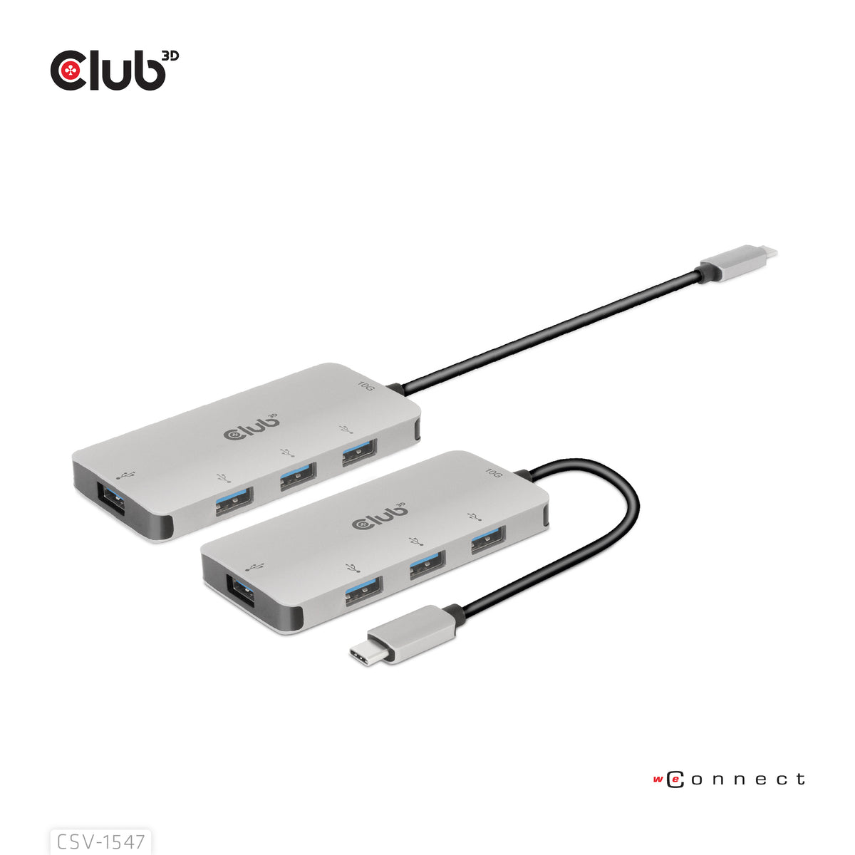 CLUB3D Hub USB-C vers 4 ports USB-A, Transfert Rapide 10Gbps