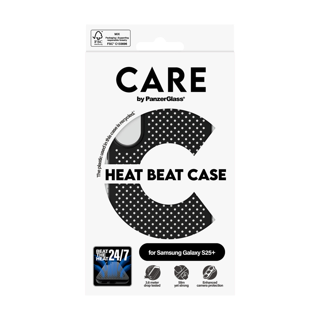 PanzerGlass PanzerGlass CARE™ by ® Case Heat Beat Samsung Galaxy S25+ coque de protection pour téléphones portables Housse Noir