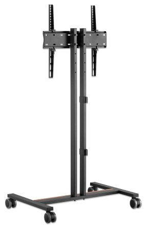 Manhattan Support sur roulettes pour TV/moniteurs, écrans 34" à 55", Compatibilité VESA : de 200x200 à 400x400 mm (vérifiez les dimensions des quatre trous de fixation à l’arrière), charge max. 35 kg, hauteur réglable sur 4 niveaux