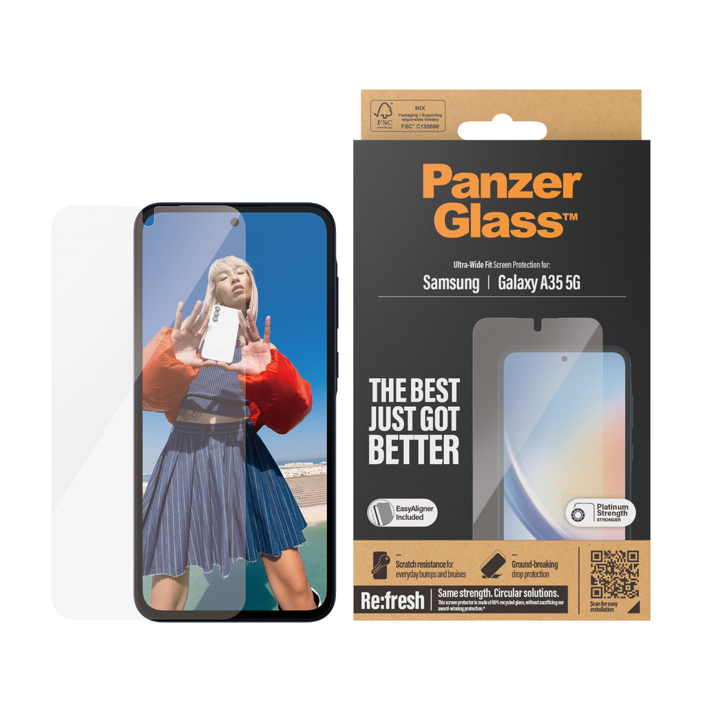 PanzerGlass PanzerGlass ® Screen Protector Samsung Galaxy A35 5G | Ultra-Wide Fit w. EasyAligner Protection d'écran transparent 1 pièce(s)