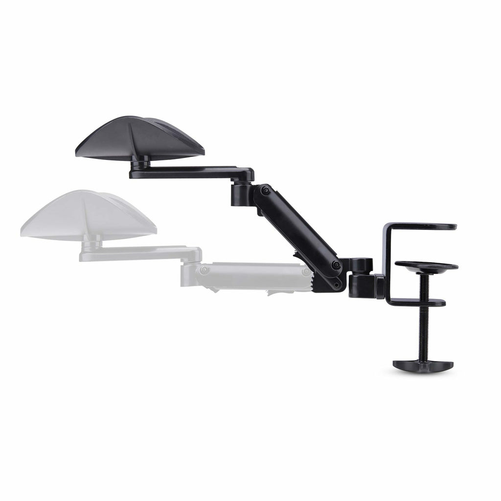 StarTech.com Repose-Bras Articulé Ergonomique pour Bureau, Rotation 360 Degrés, Installation par Serrage, Noir