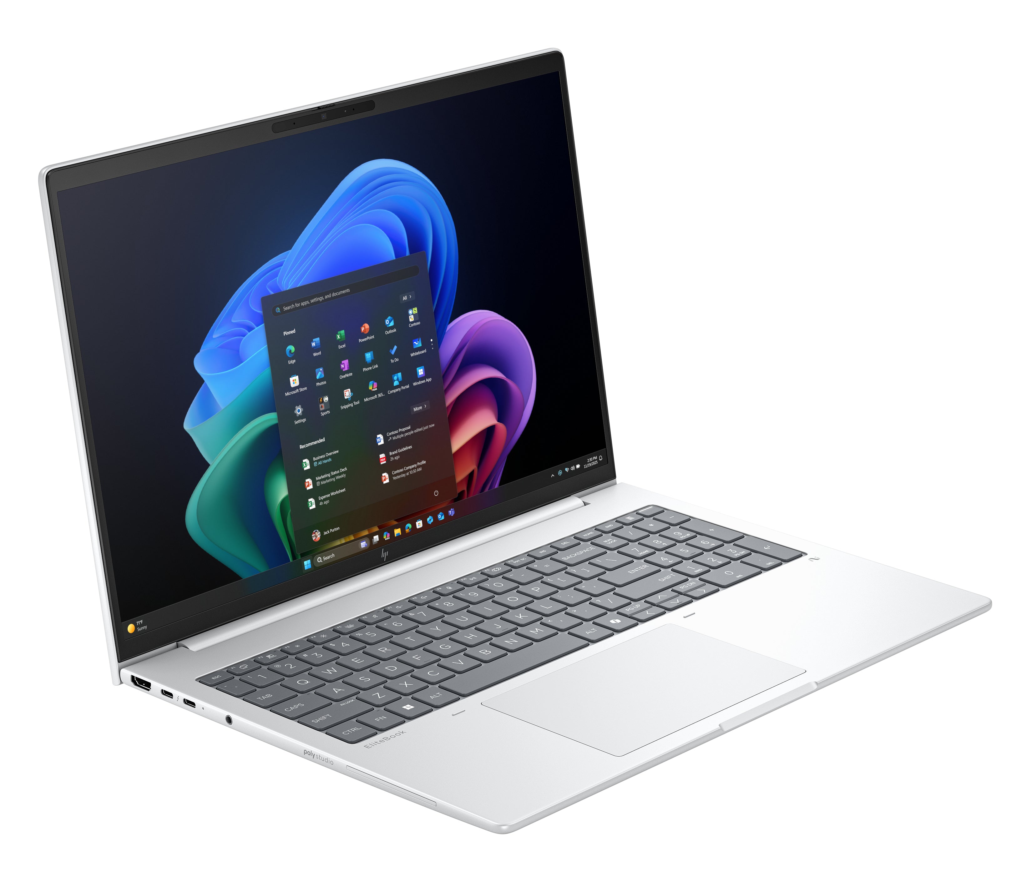 HP EliteBook 8 G1i Next Gen AI PC Copilot+ PC Intel Core Ultra 5 226V Laptop 40.6 cm (16") WUXGA 16 GB LPDDR5x-SDRAM 512 GB SSD Wi-Fi 7 (802.11be) Windows 11 Pro Silver