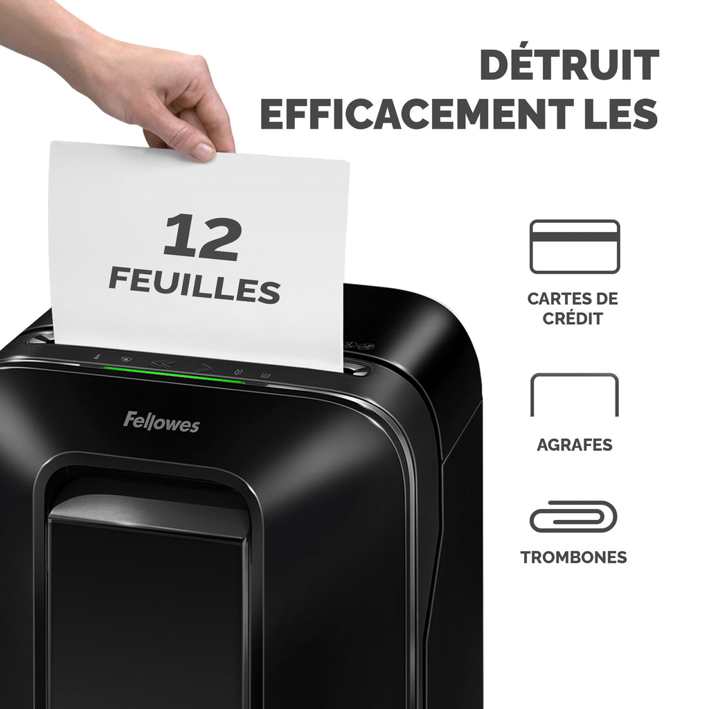 Fellowes Powershred LX200 Destructeur de Papier, Noir