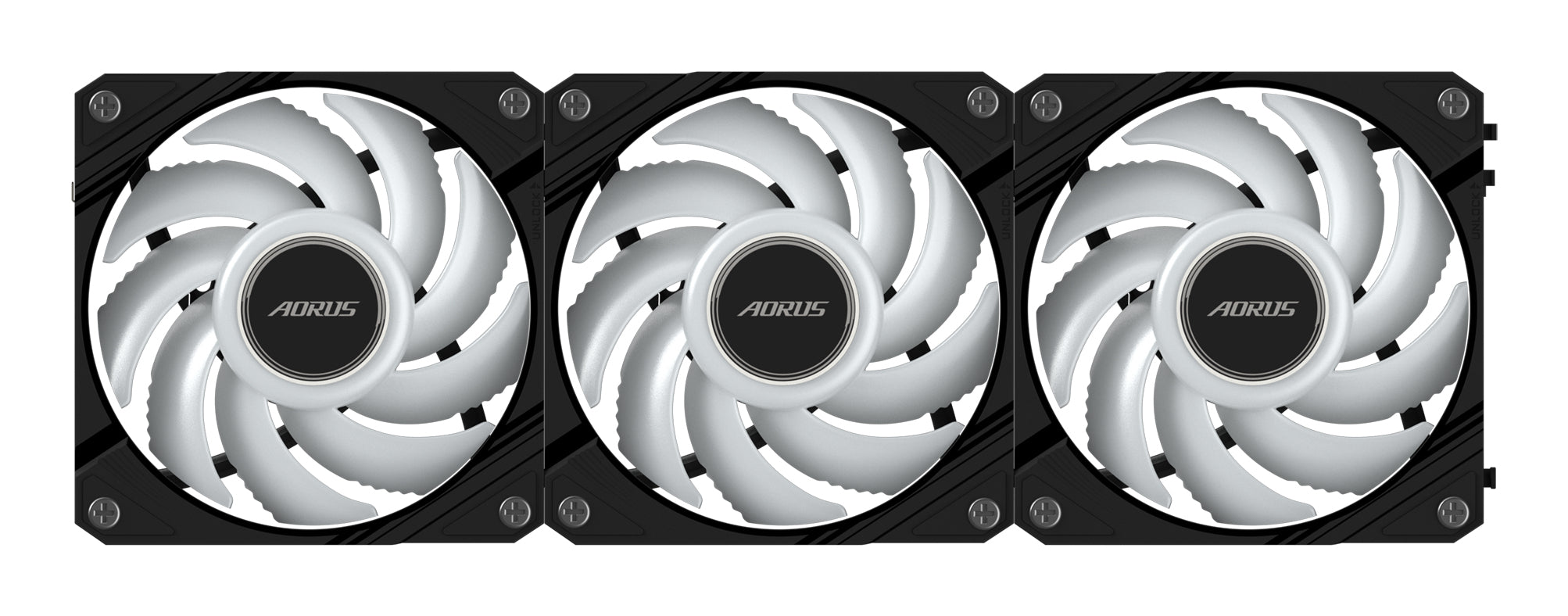 GIGABYTE AORUS EZ CHAIN FAN 120 (3-Pack) Carte-mère Ventilateur 12 cm Noir 3 pièce(s)