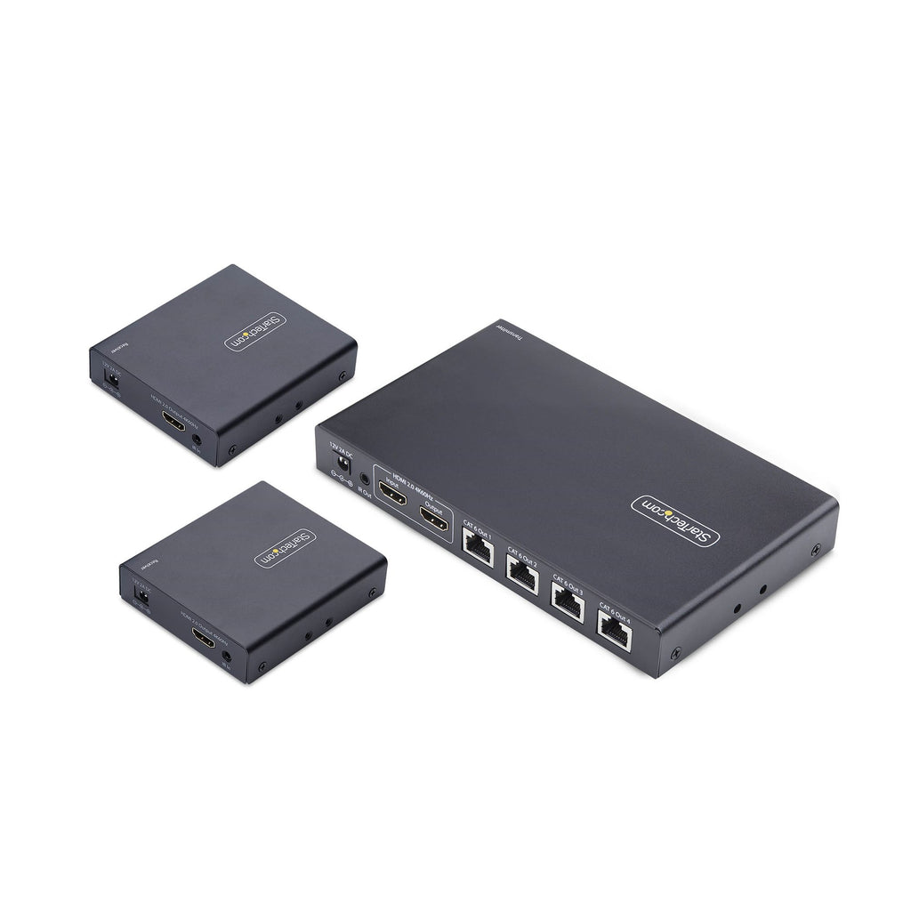 StarTech.com Répartiteur et Rallonge HDMI 1x4 sur CAT6, 4K 60Hz, jusqu'à 70m avec IR et Alimentation par Câble