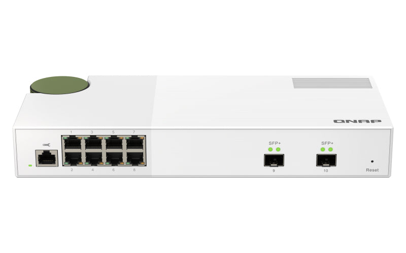 QNAP QSW-M2108-2S Commutateur Réseau Géré L2 2.5G Ethernet, 2 ports 10GbE SFP+, Gris