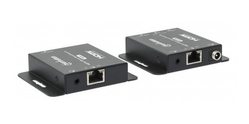 Manhattan Kit d’extension HDMI 4K sur Ethernet, étend 4K@30 Hz jusqu’à 40 m ou 1080p@60 Hz jusqu’à 70 m via câble Cat6, émetteur et récepteur, alimentation par câble (PoC), noir, garantie de 3 ans - vue 3