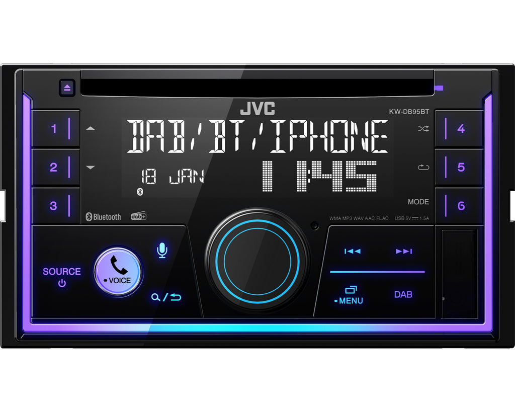 JVC KW-DB95BT Noir 200 W Bluetooth