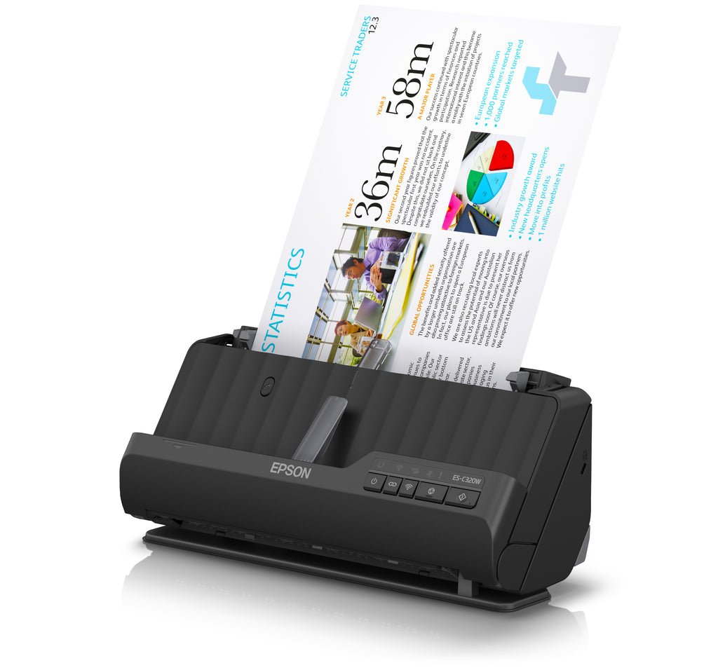 Epson ES-C320W Chargeur automatique de documents + Scanner à feuille 600 x 600 DPI A4 Noir