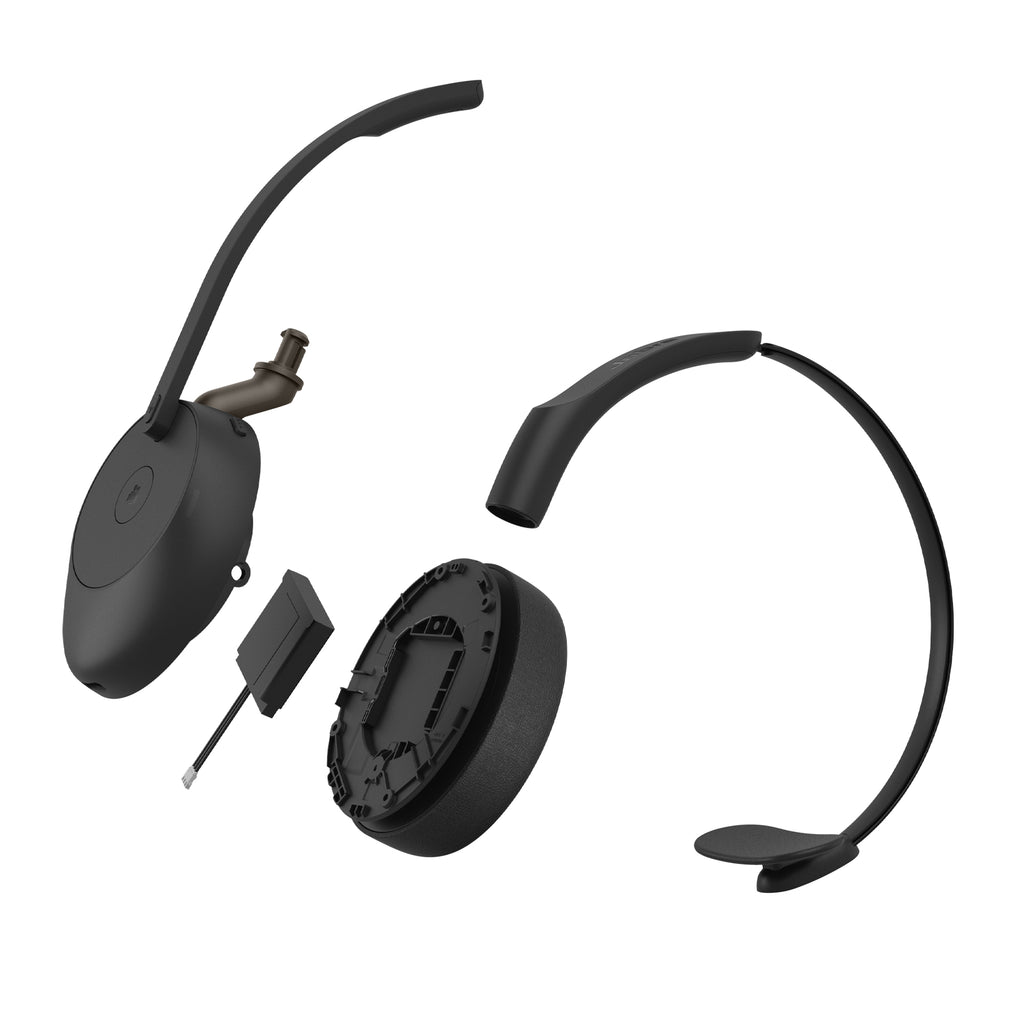 Jabra Evolve3 65 MS Trådløs Kablet Høretelefoner Sort