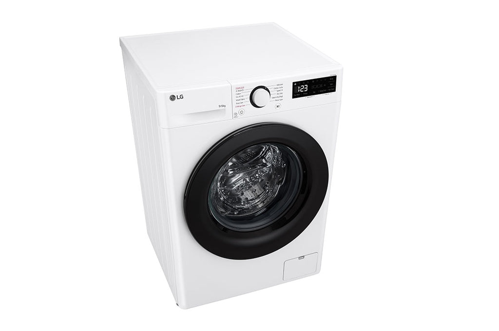 LG F4DR509SBW machine à laver avec sèche linge Pose libre Charge avant Noir, Blanc