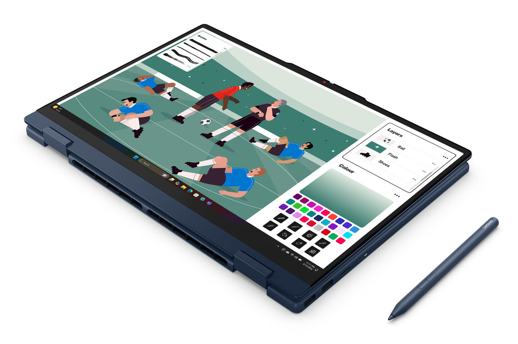 Lenovo IdeaPad 5 2-in-1 15AGP11 Copilot+ PC AMD Ryzen AI 7 445 Hybride (2-en-1) 38,9 cm (15.3") Écran tactile WUXGA 16 Go DDR5-SDRAM 1 To SSD Wi-Fi 7 (802.11be) Windows 11 Home Bleu Allemand - vue 6