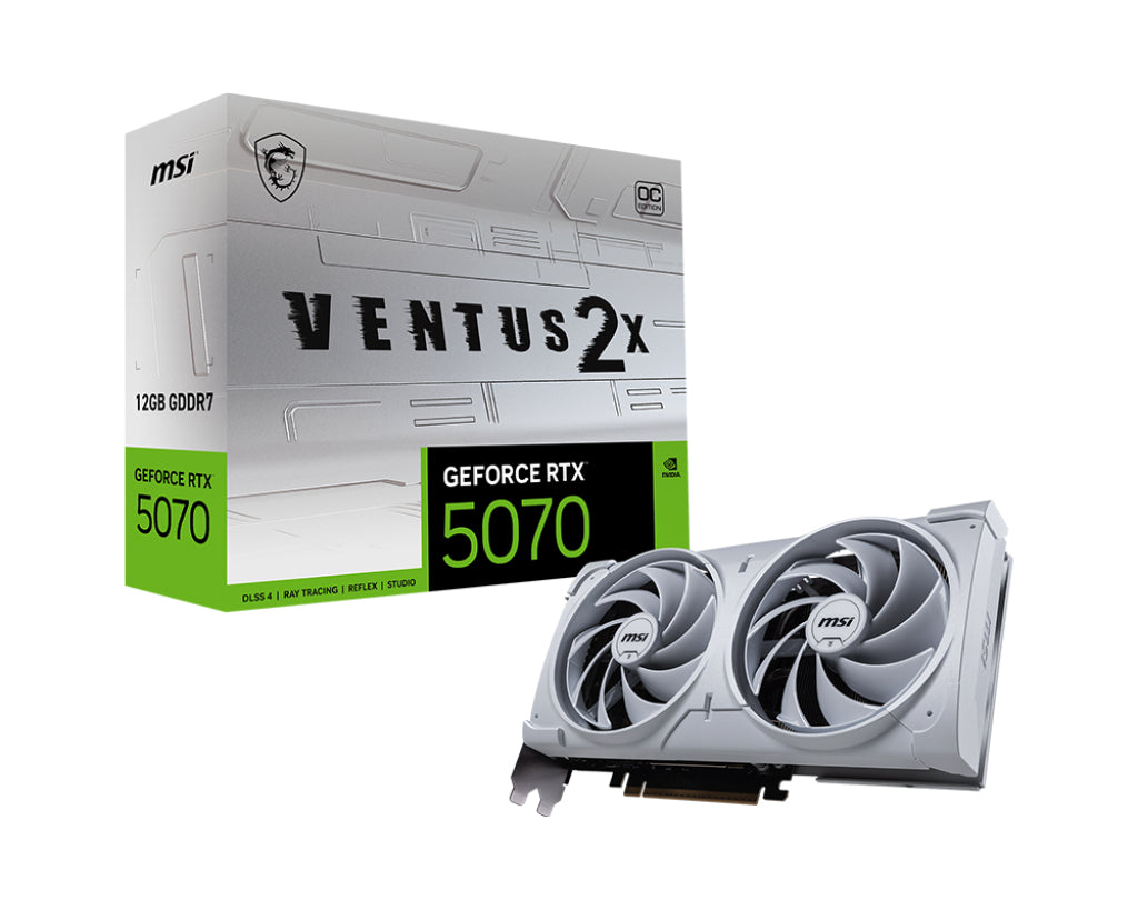 MSI GeForce RTX 5070 VENTUS 2X OC White, 12 Go GDDR7