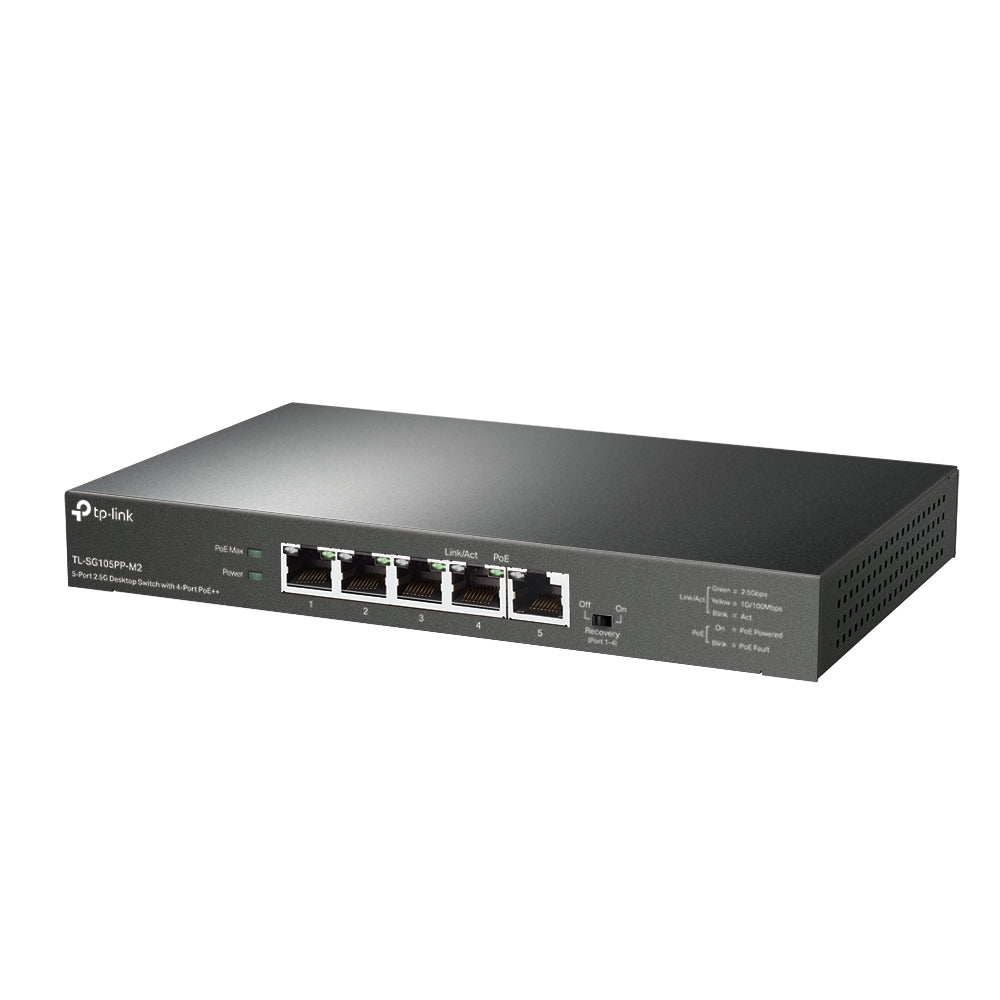 TP-Link TL-SG105PP-M2 commutateur réseau Non-géré Gigabit Ethernet (10/100/1000) Connexion Ethernet, supportant l'alimen