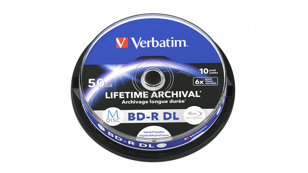 Verbatim M-Disc BD-R DL 50 Go, Pack de 10 Disques