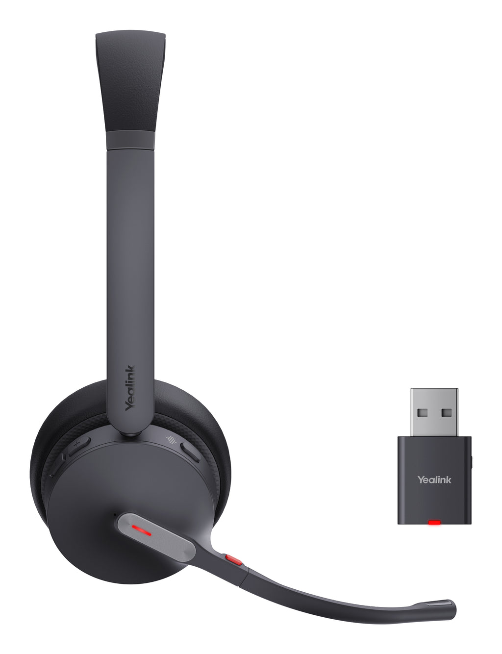 Yealink WH64 Hybrid Dual UC Casque Sans Fil Bluetooth pour Bureau et Centre d'Appels, Noir