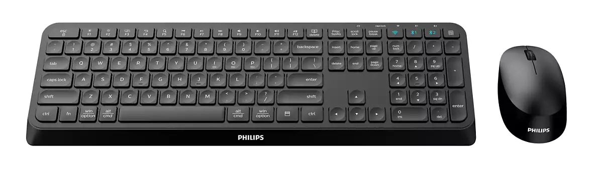 Philips 4000 series SPT6407B/00 clavier Souris incluse Maison RF sans fil + Bluetooth Noir - vue 3