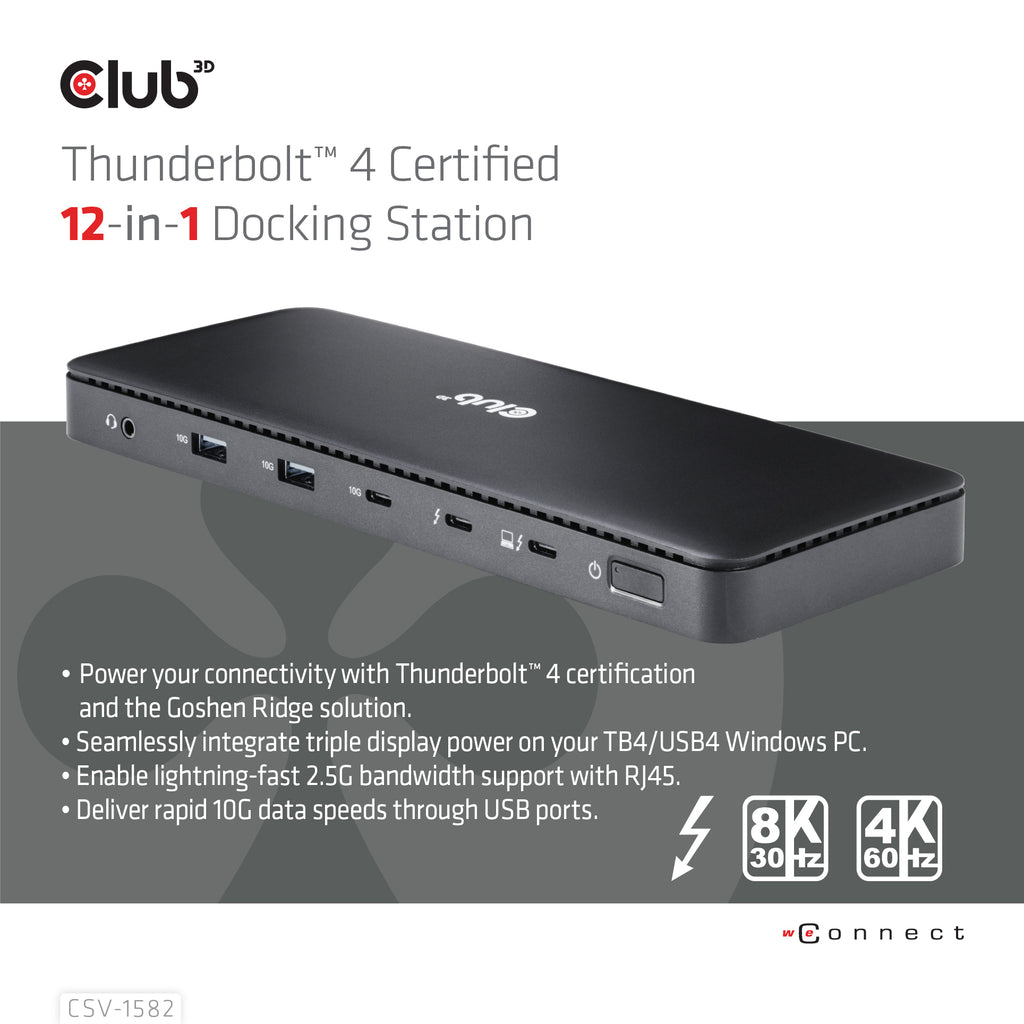 CLUB3D Club 3D, Dockingstation TB4 12 in 1 - vue 2
