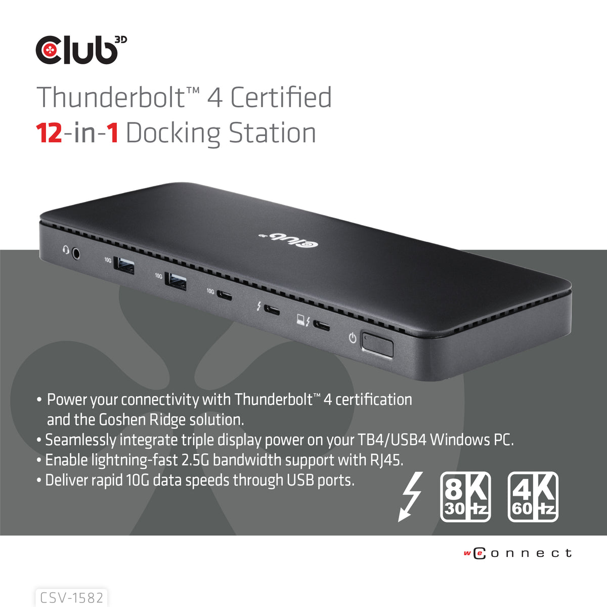 CLUB3D Club 3D, Dockingstation TB4 12 in 1 - vue 2