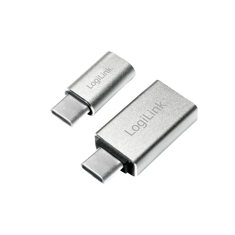LogiLink AU0040 Adaptateur USB 3.1 Type C vers USB 3.0 Type A et Micro USB 2.0, Aluminium