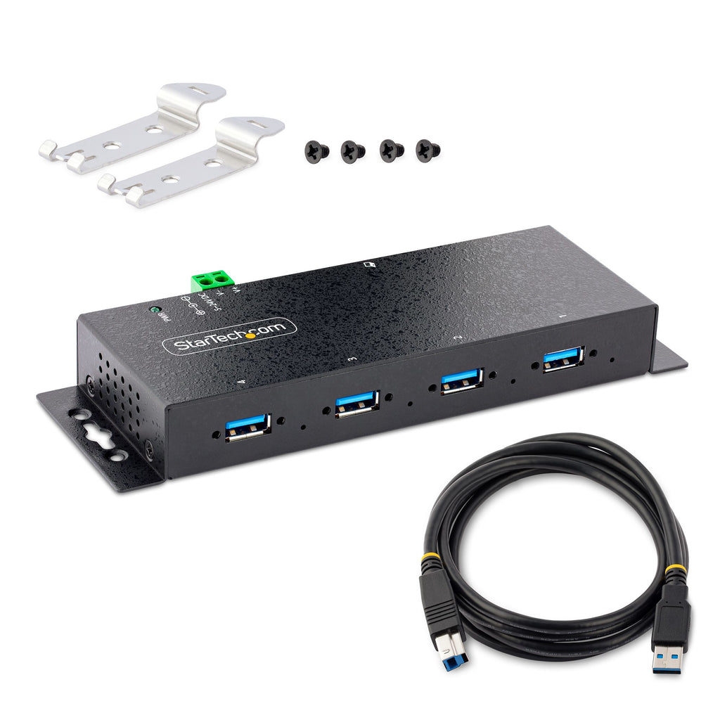 StarTech.com Hub USB 3.0 Industriel 4 Ports 5Gbps avec Protection contre les Surtensions