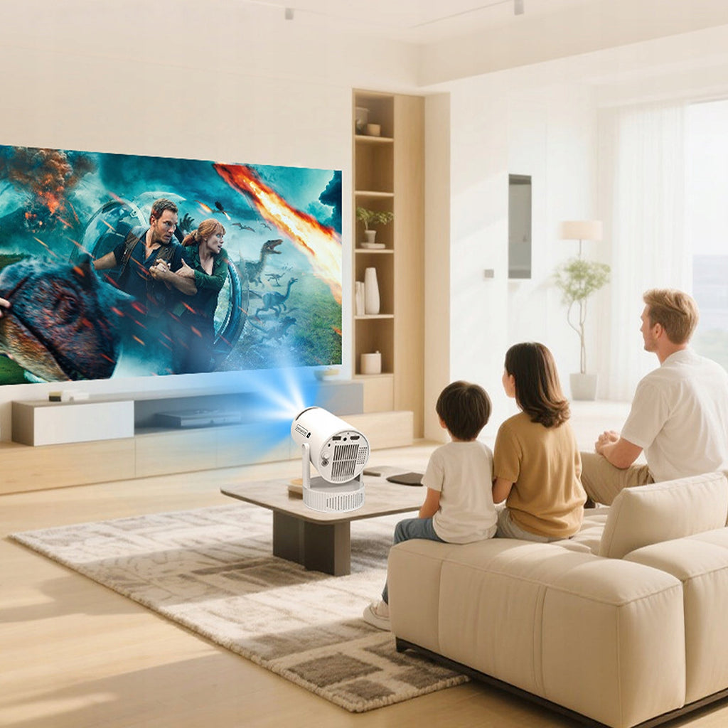 Mini-projecteur Android portable avec Wi-Fi, projection Full HD et Bluetooth, équipé d'une batterie Zenwire K400