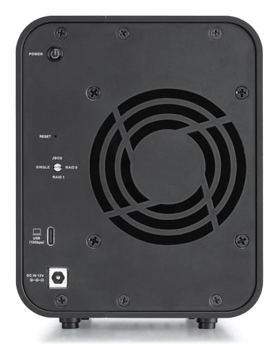 TerraMaster D2-320 boîtier de disques Bureau Noir