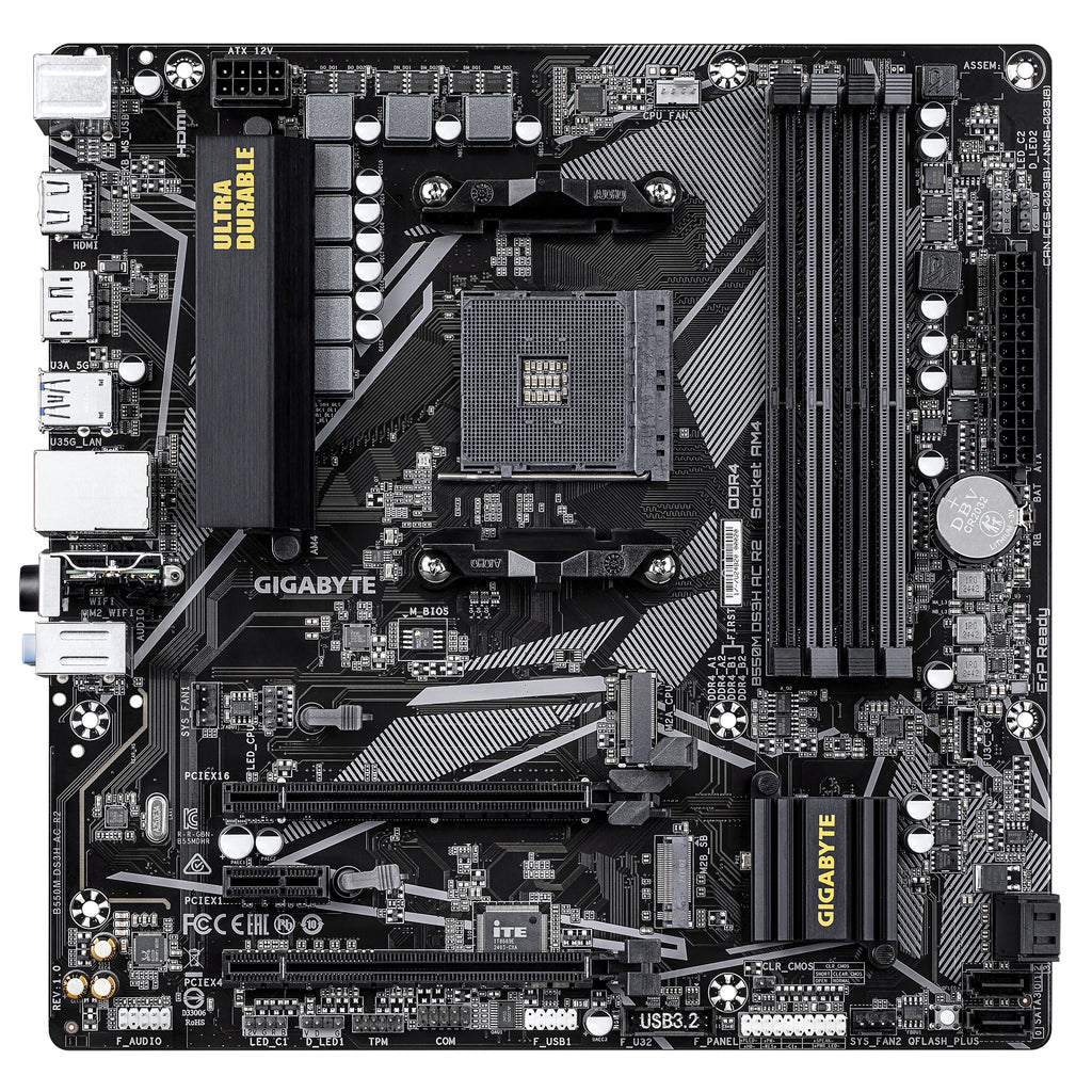 Gigabyte B550M DS3H AC R2 Micro ATX Socket AM4 AMD B550