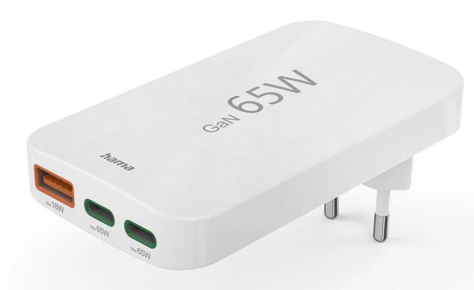 Hama 00201976 Chargeur Secteur Charge Rapide pour Ordinateur Portable, Smartphone et Tablette, Blanc