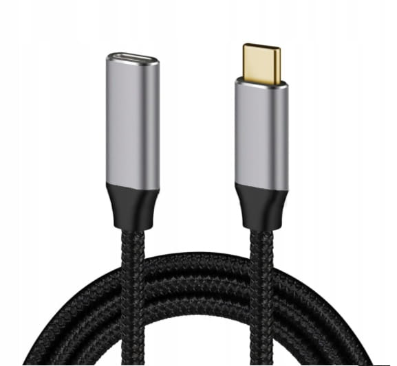 CÂBLE Rallonge USB-C femelle Thunderbolt 3 4K 60 Hz 10 Gbps 100 W 2 m Zenwire ZC-12