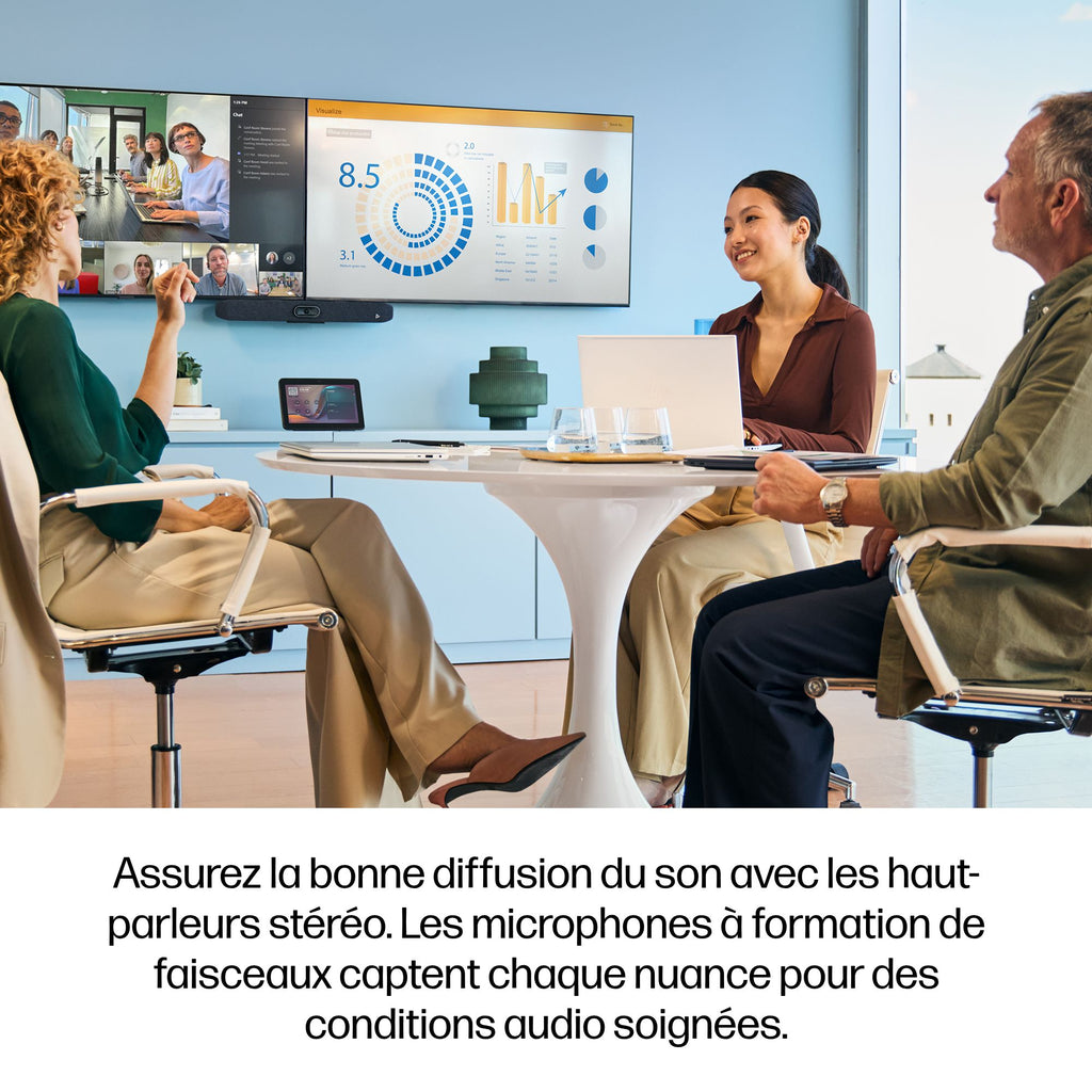 HP Poly Studio V12 Barre Vidéo USB sans module d'alimentation