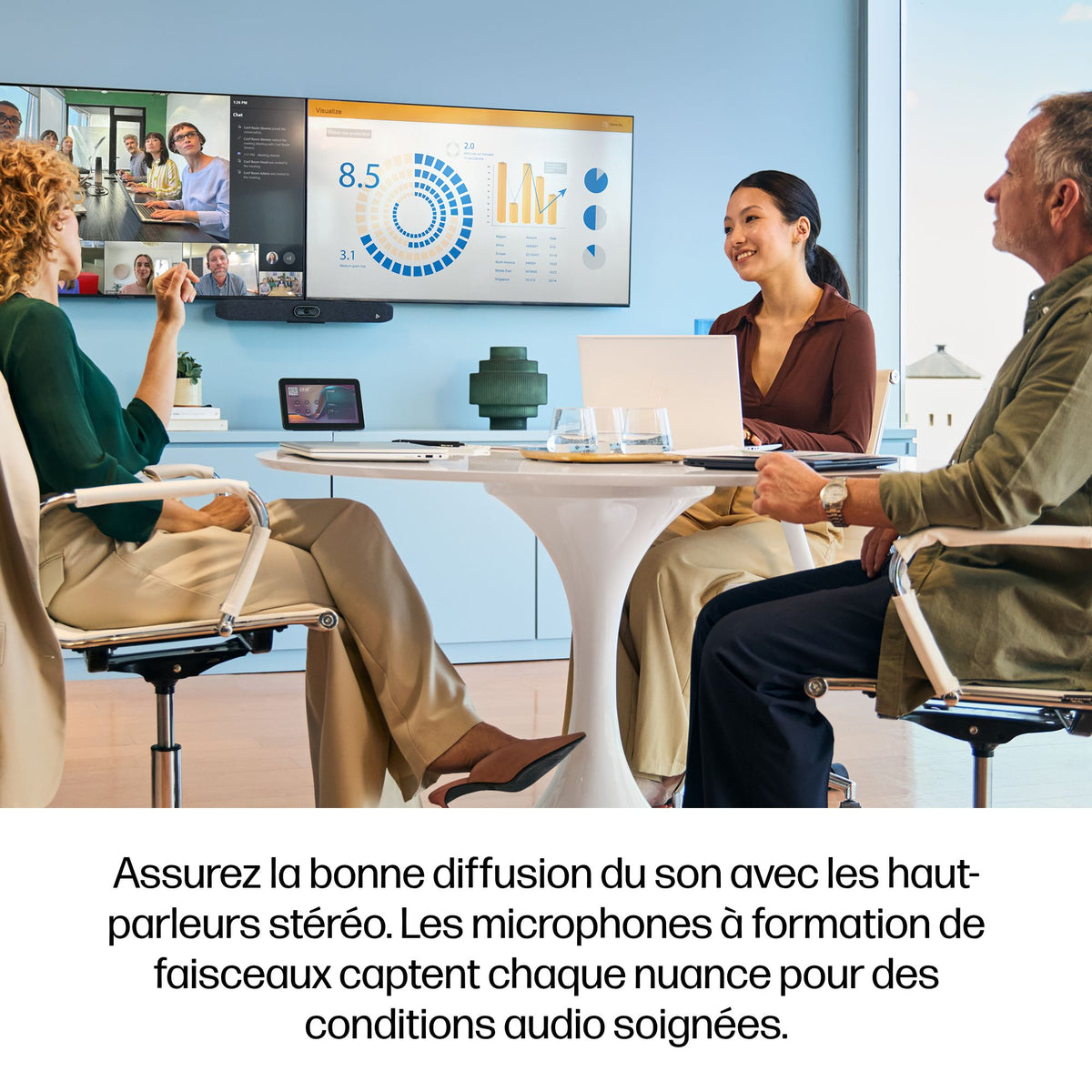 HP Poly Studio V12 Barre Vidéo USB sans module d'alimentation