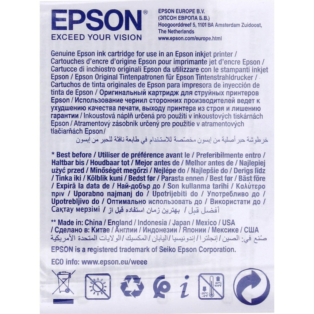 Epson Pack de cartouches d'encre d'origine noir + 3 couleurs Guepard