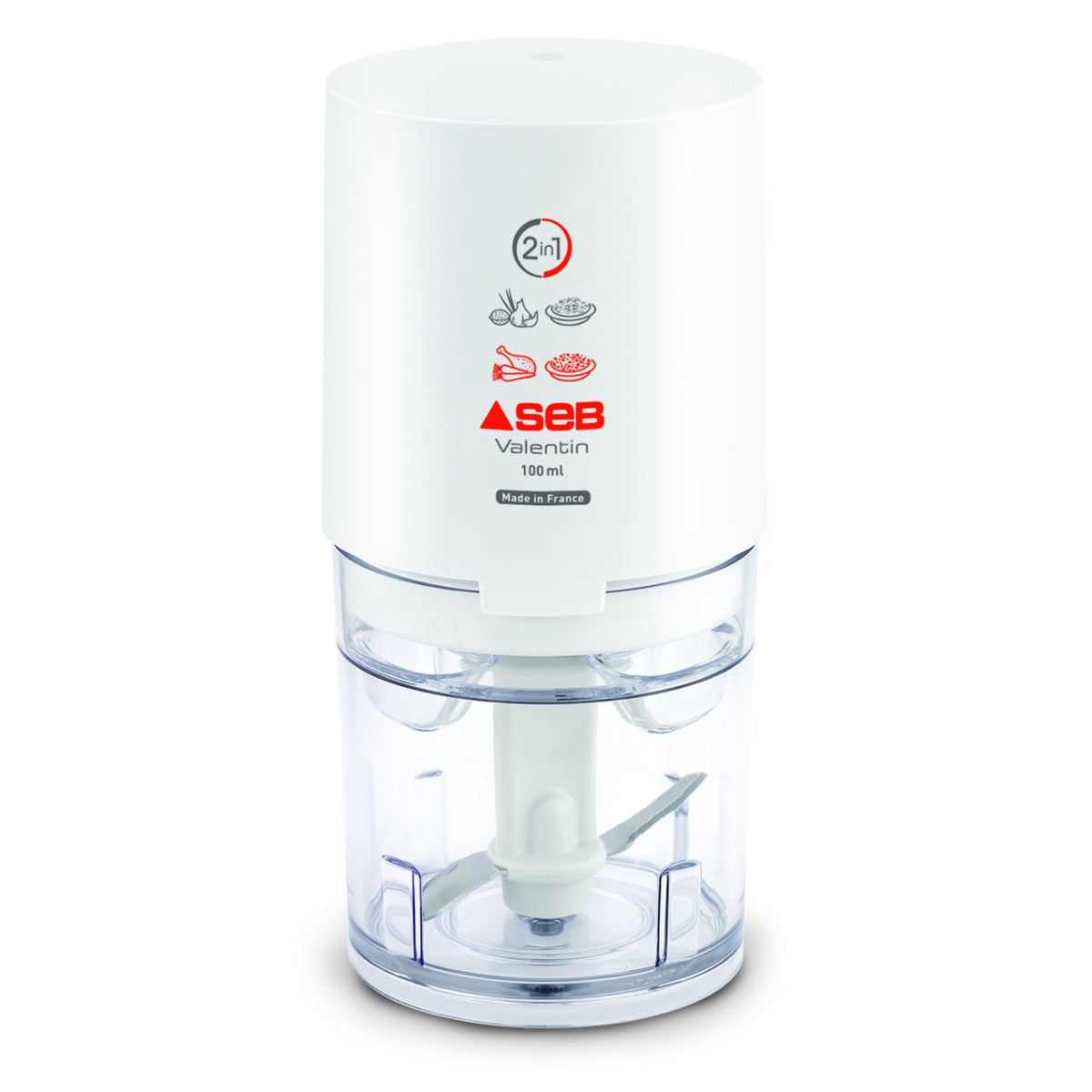 SEB Mini-hachoir Electrique Valentin 2-en-1, Puissant et Compact 855306