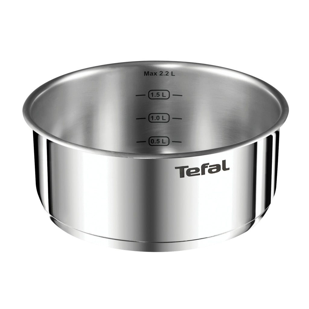Tefal Batterie de cuisine 8 Pièces Empilables Aluminium Revêtement Anti-adhésif Tous Feux Dont Induction Poignée Amovible Ingenio Emotion