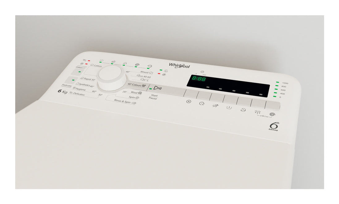 Whirlpool TDLR 6040S EU/N machine à laver Charge par dessus 6 kg 1000 tr/min Blanc